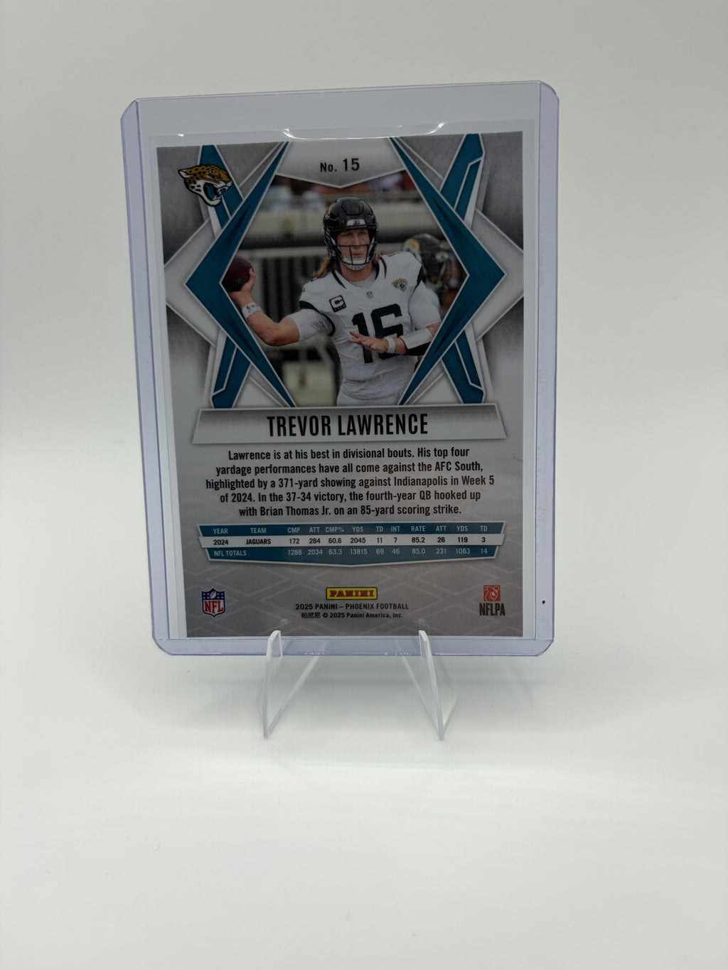 2025 Panini Phoenix Trevor Lawrence Card Phoenix Prizm SN  Jaguars