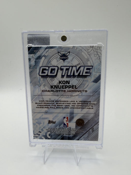 2025-26 Topps Chrome Kon Knueppel Card Go Time Charlotte Hornets #GT-19