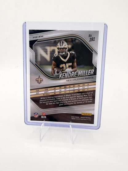 2025 Panini Prizm Kendre Miller Card White Disco New Orleans Saints #191
