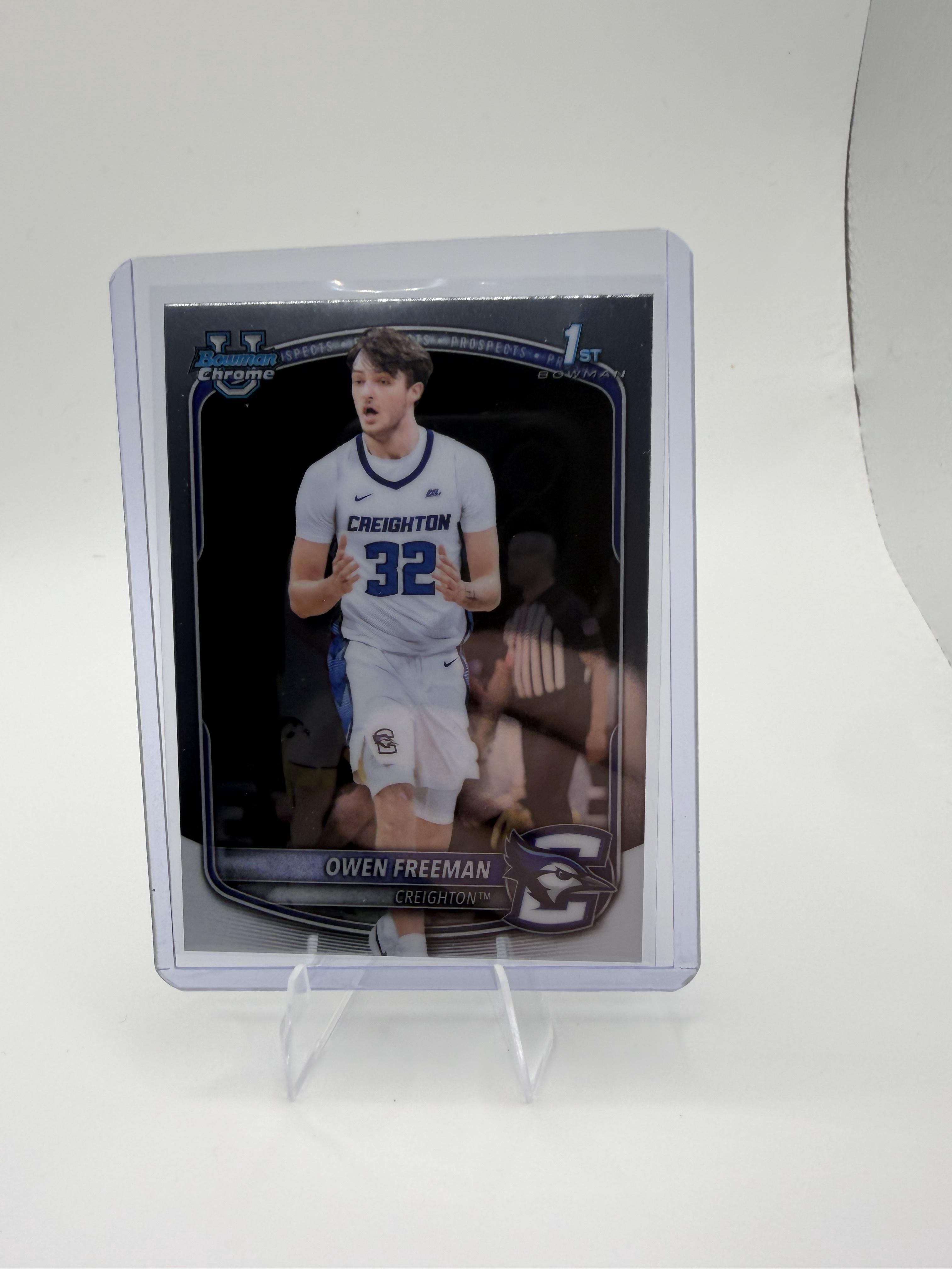 2025-26 Bowman Owen Freeman Card Chrome Prospects Creighton Bluejays #BCP-32