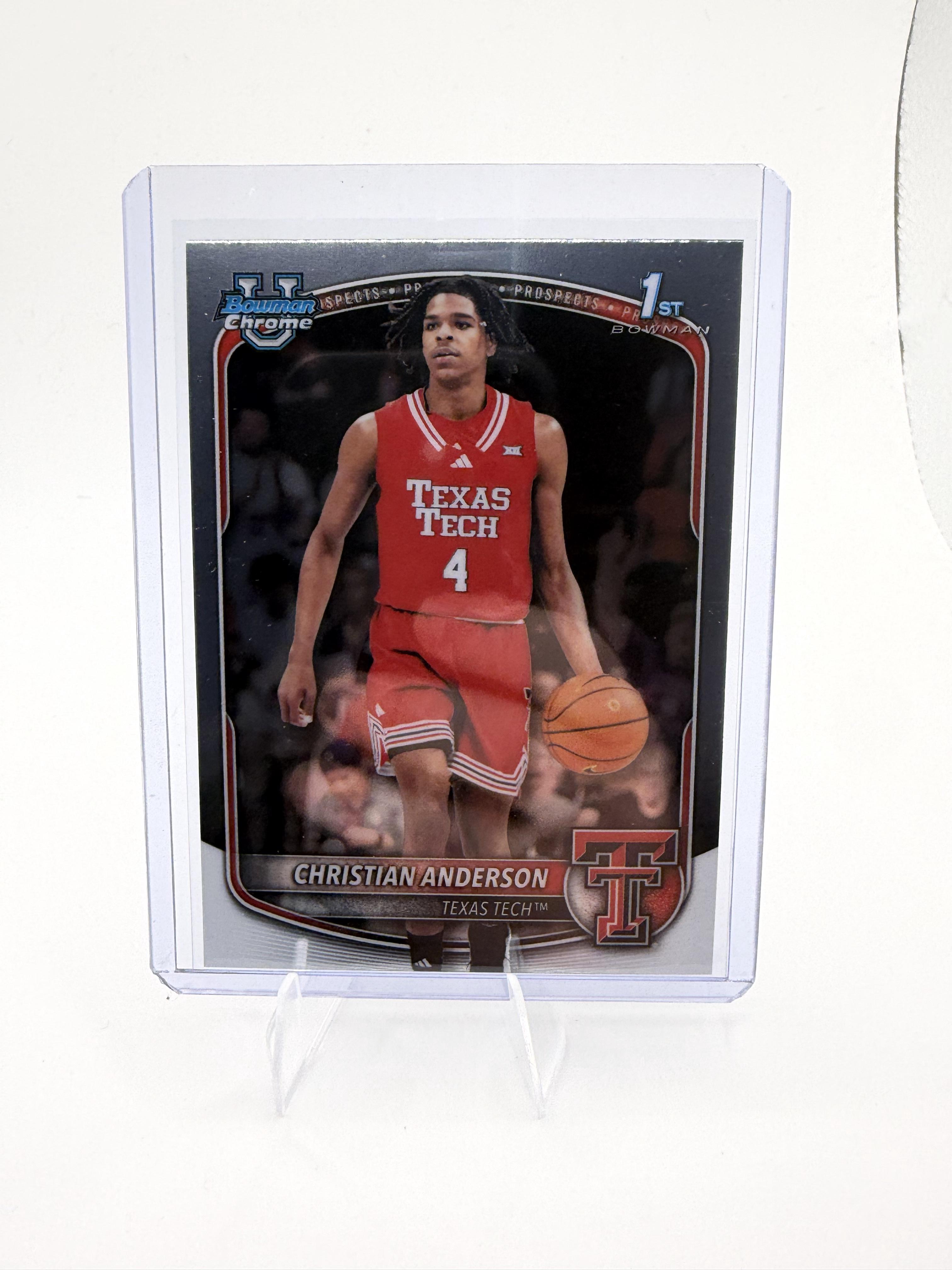 2025-26 Bowman Christian Anderson Card Chrome Prospects Texas Tech #BCP-45