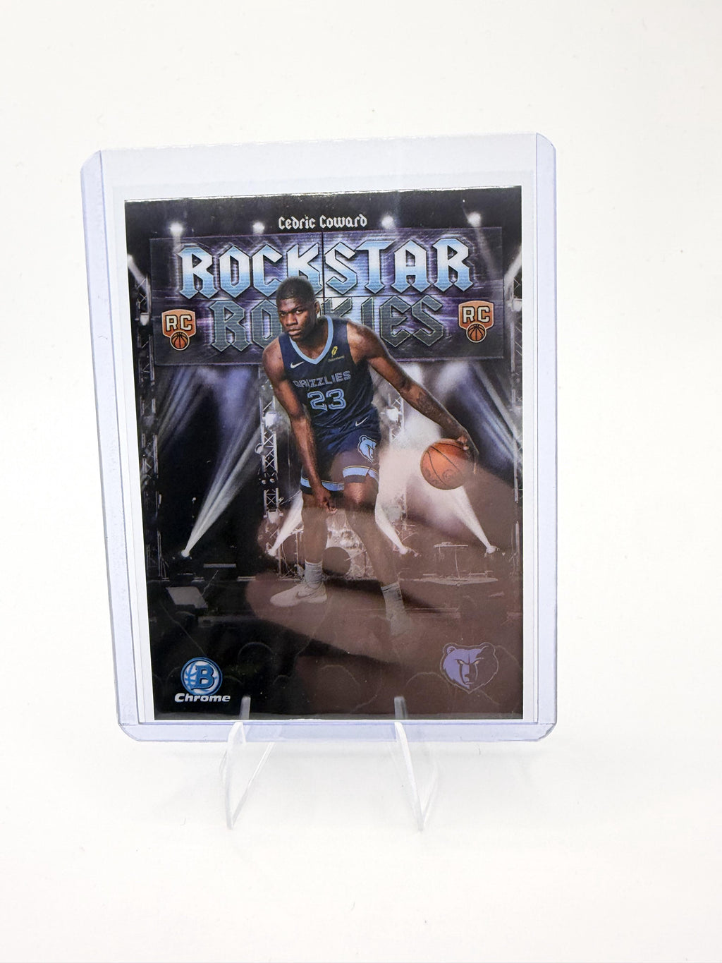 2025-26 Bowman Cedric Coward Card Rockstar Rookies Memphis Grizzlies #RR-11