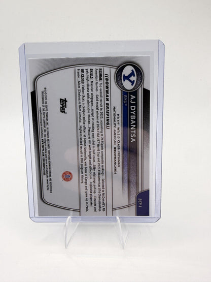 2025-26 Bowman Chrome U AJ Dybantsa BCP-1 1st Bowman Reptilian Refractor SSP BYU