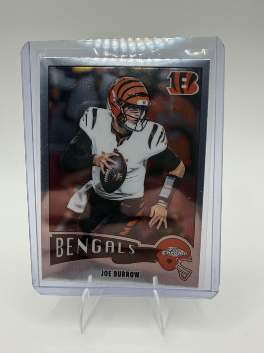 2025 Topps Chrome Joe Burrow Card 1975 Topps Cincinnati Bengals #1975-7