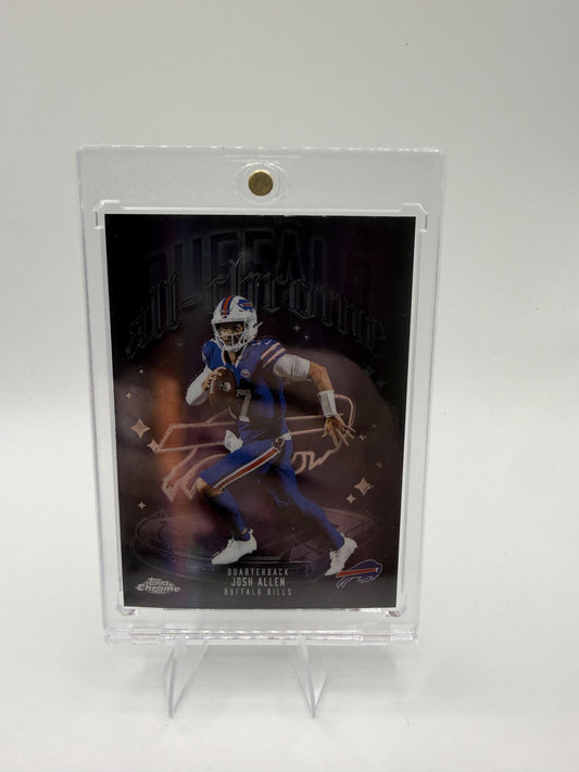 2025 Topps Chrome Josh Allen Card All Chrome Team Buffalo Bills #ACT-2