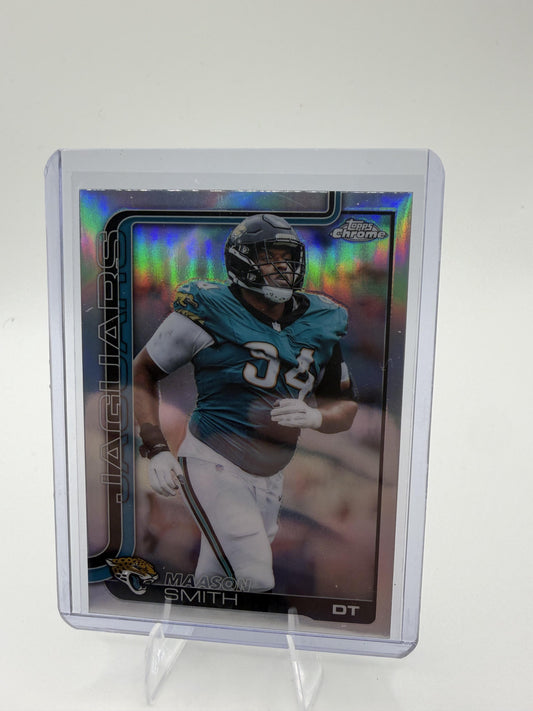 2025 Topps Chrome Maason Smith Card Topps Refractor Jacksonville Jaguars #140