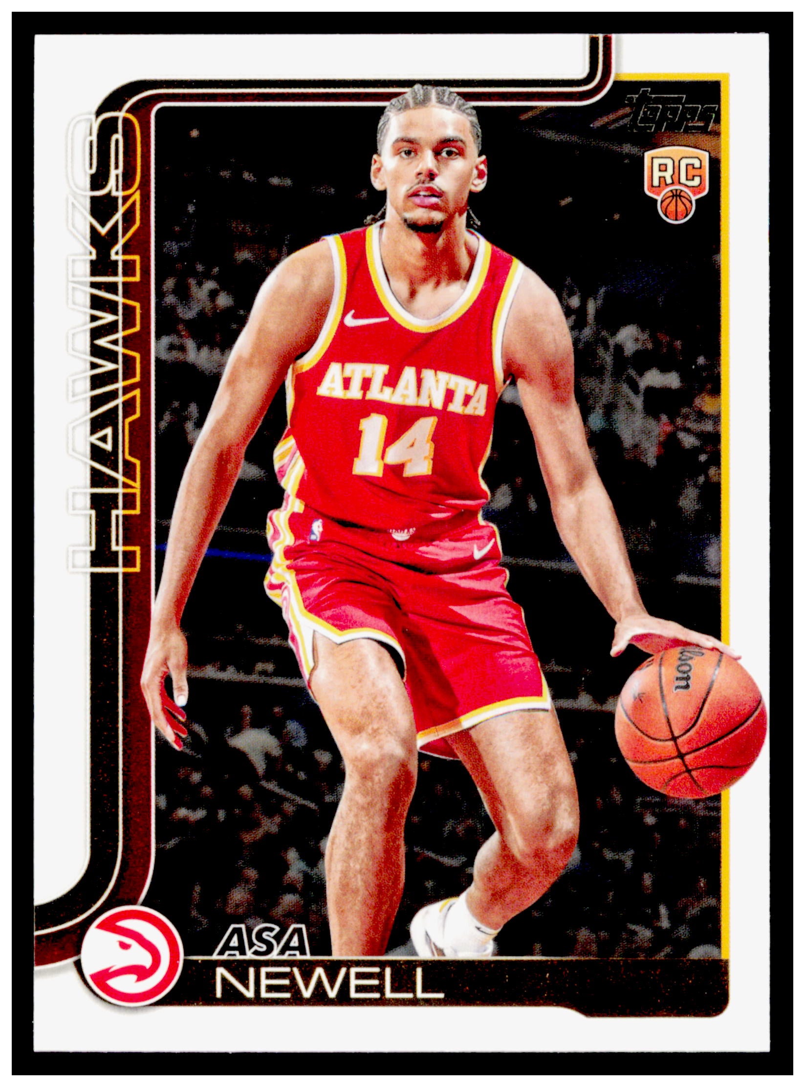 2025-26 Topps Asa Newell Card RC Atlanta Hawks #223