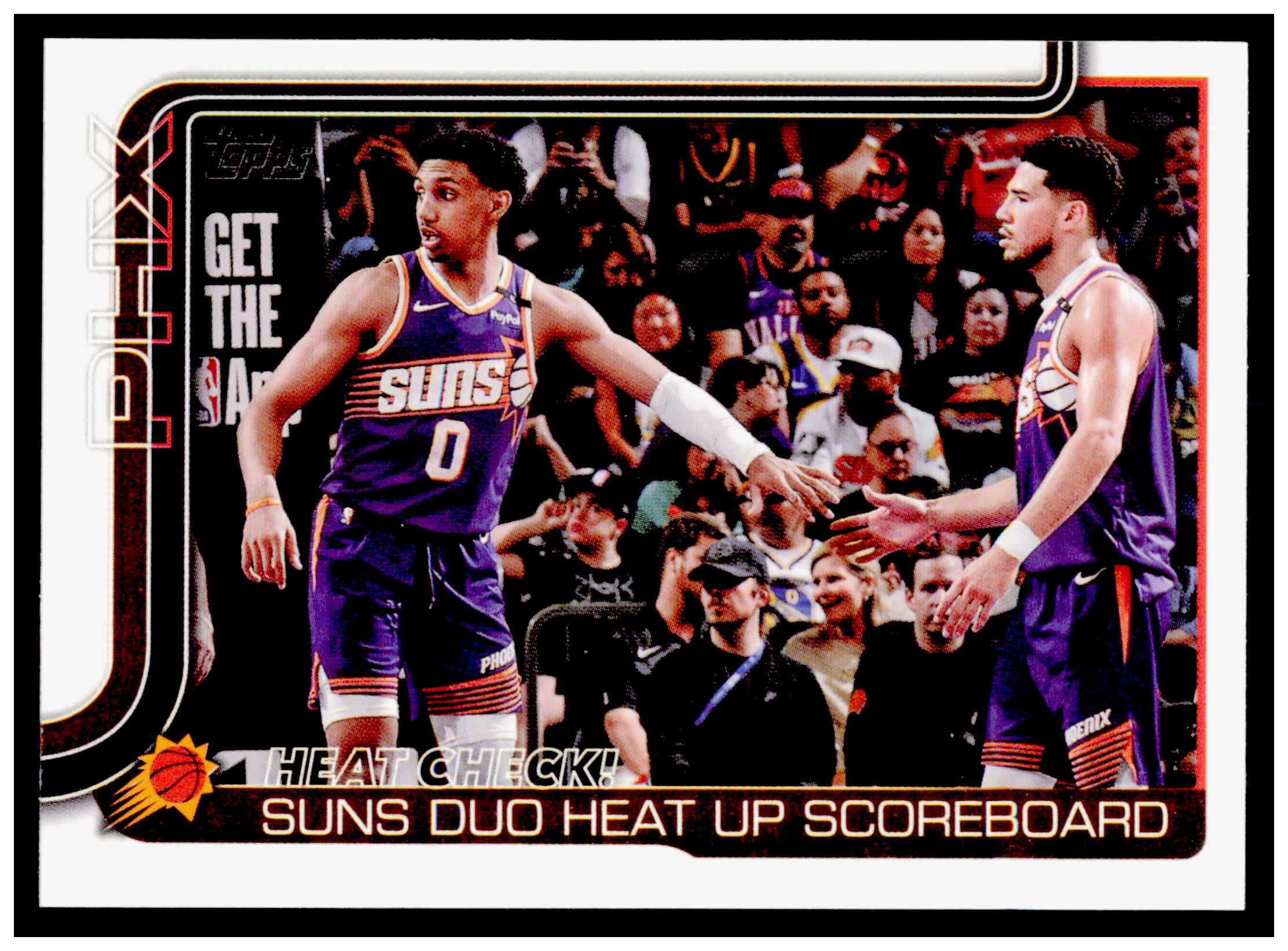 2025-26 Topps Heat Check!: Suns Duo Heat Up Scoreboard Card Phoenix Suns #294