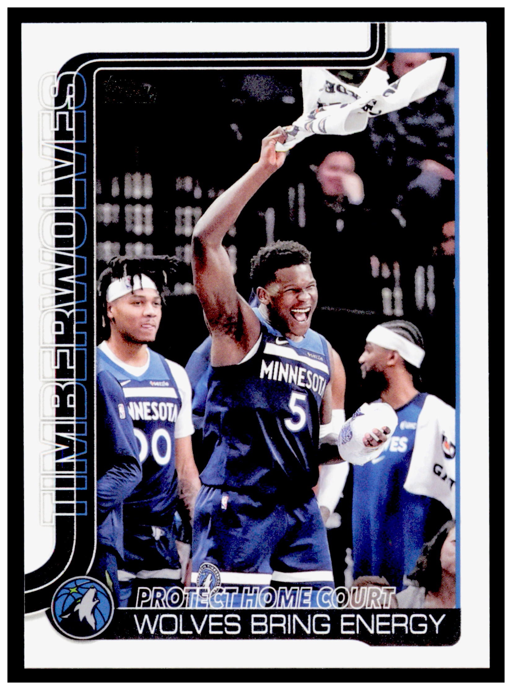 2025-26 Topps Protect Home Court: Wolves Bring Energy Card Minnesota