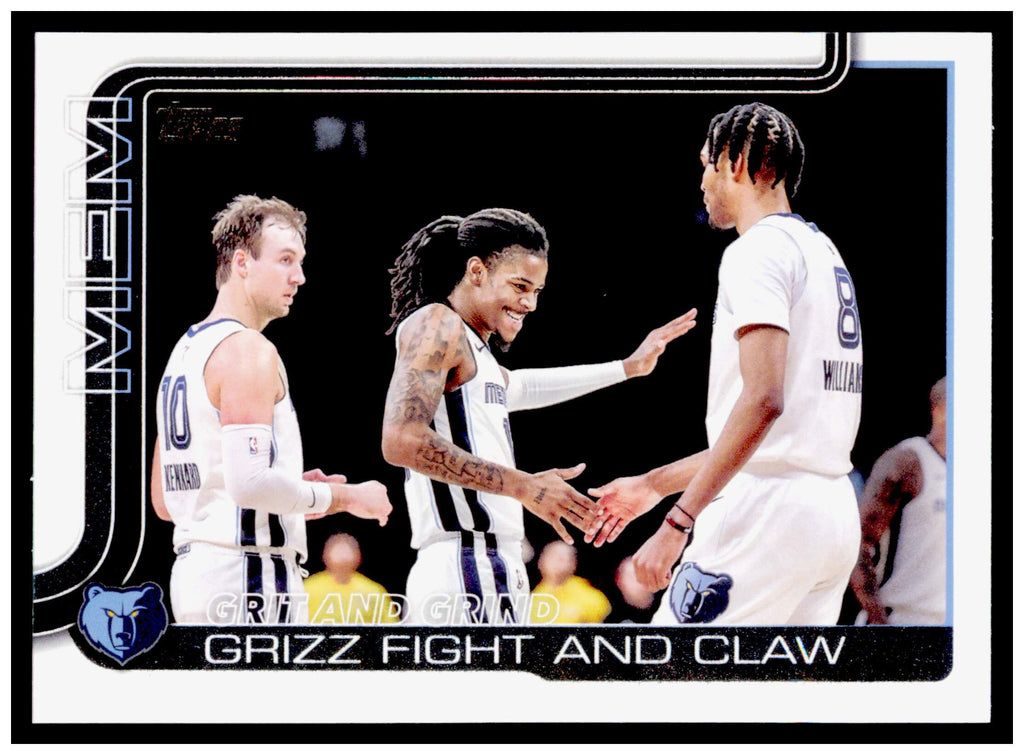 2025-26 Topps Grit and Grind: Grizz Fight and Claw Card Memphis Grizzlies #298