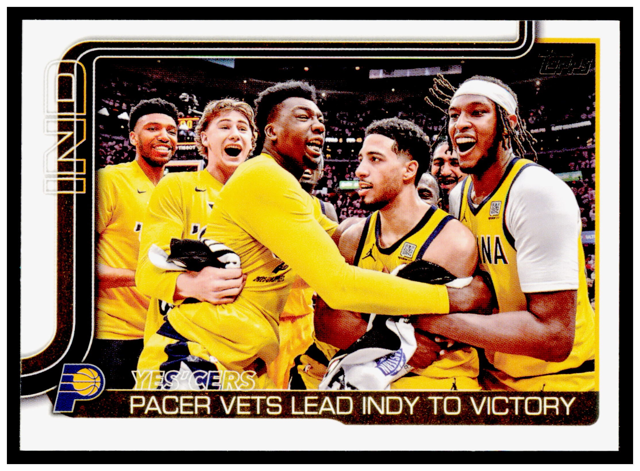 2025-26 Topps Yes'Cers: Pacer Vets Lead Indy To Victory Card Indiana Pacers #280