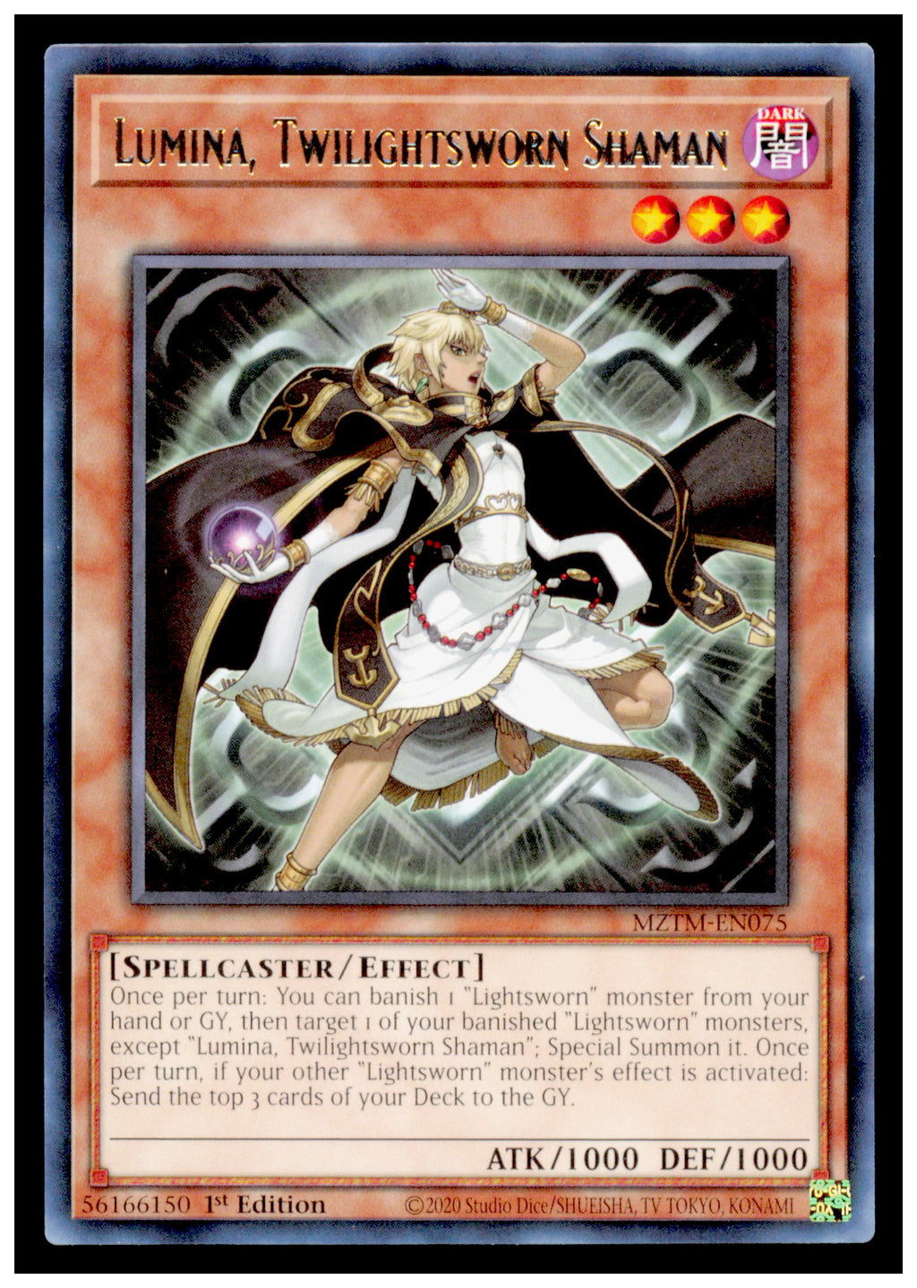 Yu-Gi-Oh Lumina Twilightsworn Shaman MZTM-EN075 Rare 1st Edition NM
