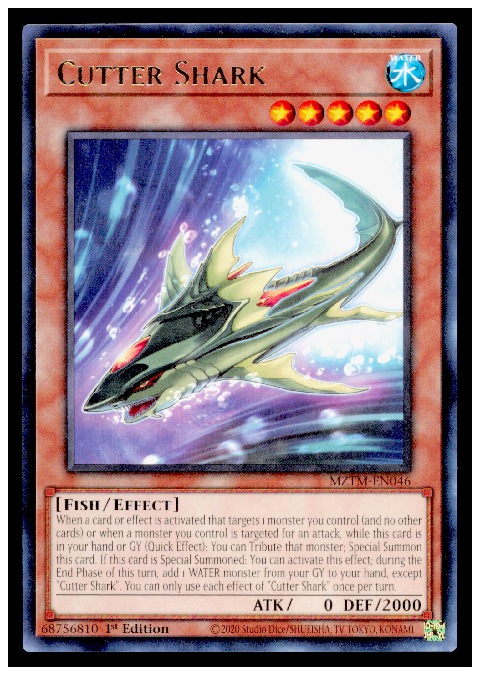 Maze of the Master Cutter Shark Card Rare #MZTM-EN046