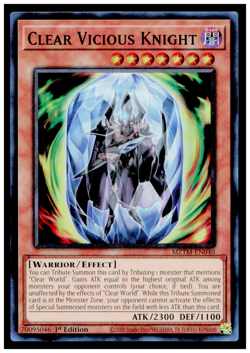 Maze of the Master Clear Vicious Knight Card Super Rare #MZTM-EN040