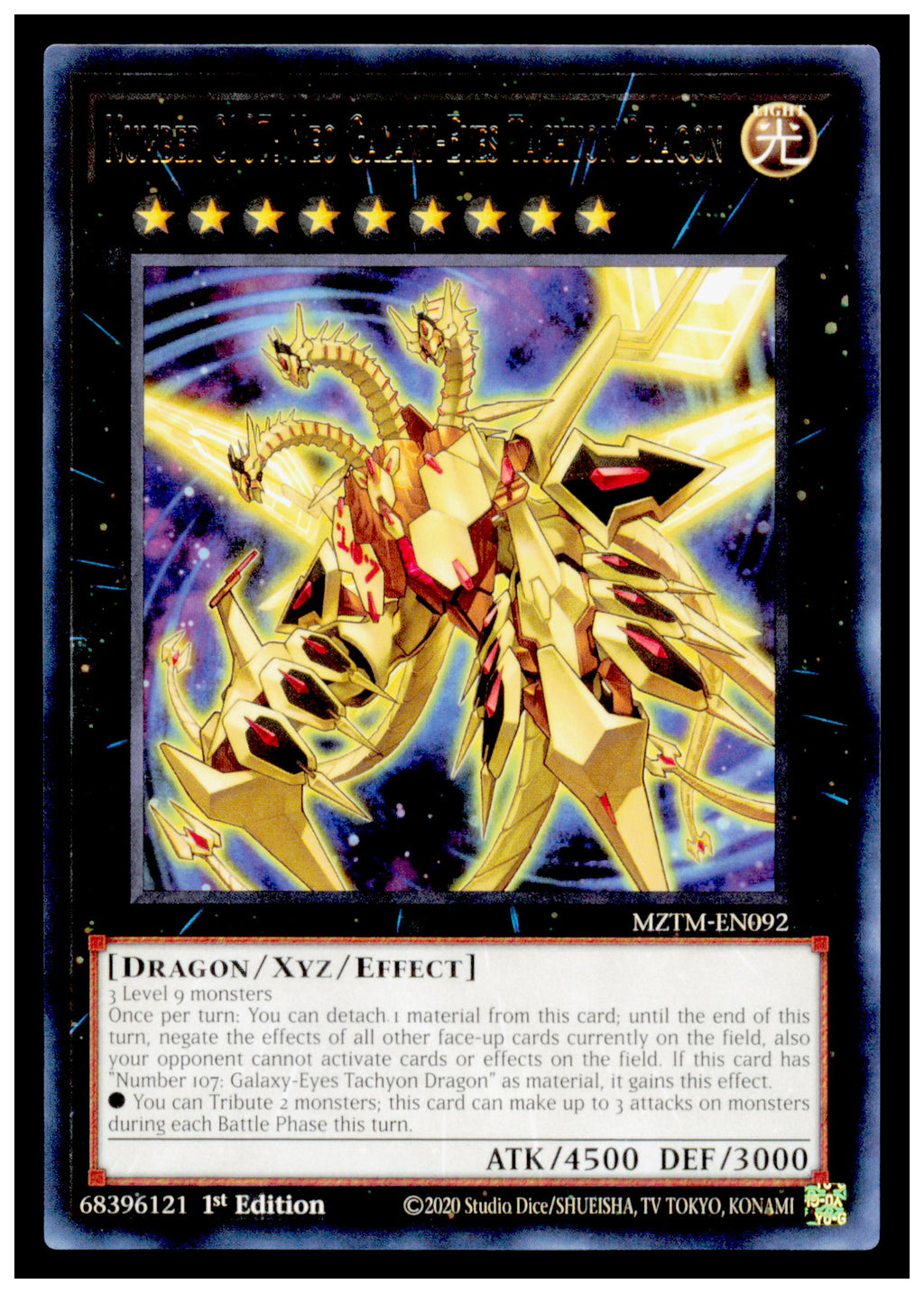 Maze of the Master Number C107: Neo Galaxy-Eyes Tachyon Dragon Card #MZTM-EN092