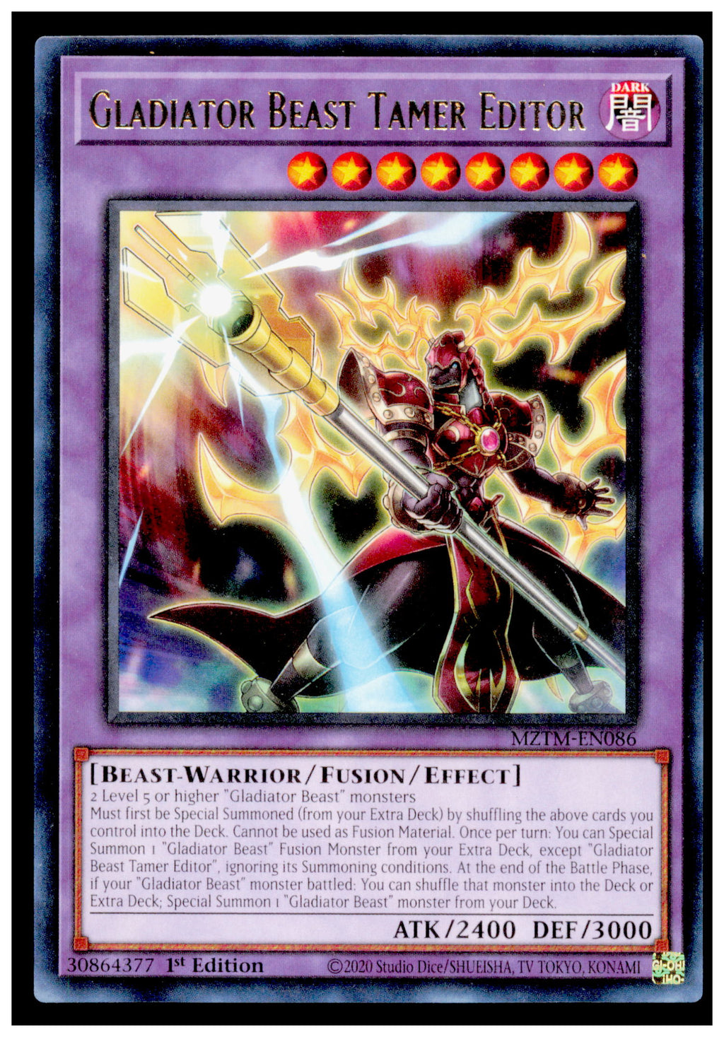 Maze of the Master Gladiator Beast Tamer Editor Card Rare #MZTM-EN086