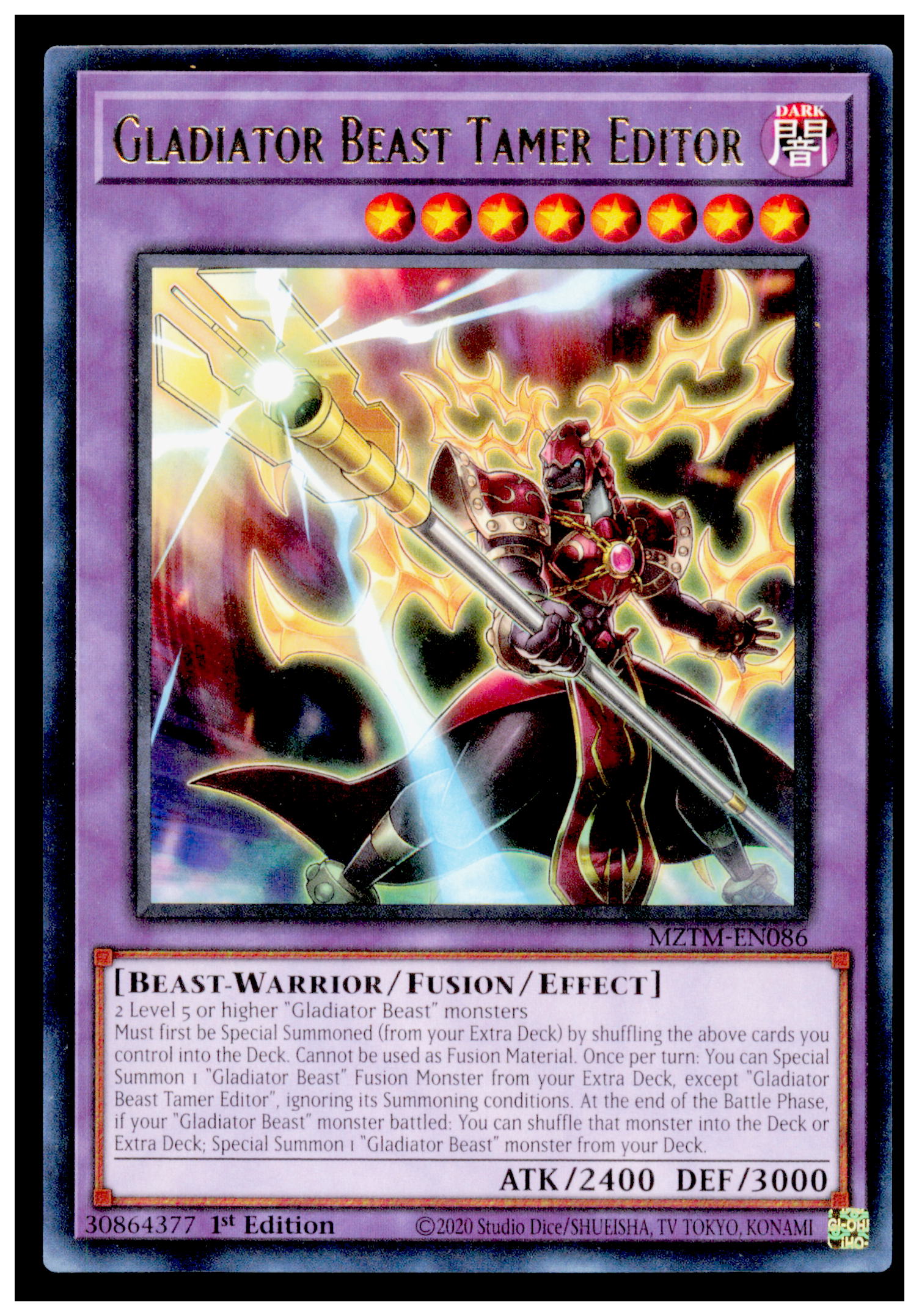 Maze of the Master Gladiator Beast Tamer Editor Card Rare #MZTM-EN086