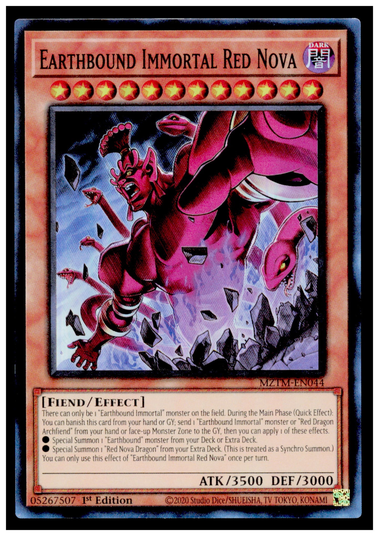 Maze of the Master Earthbound Immortal Red Nova Card Super Rare #MZTM-EN044