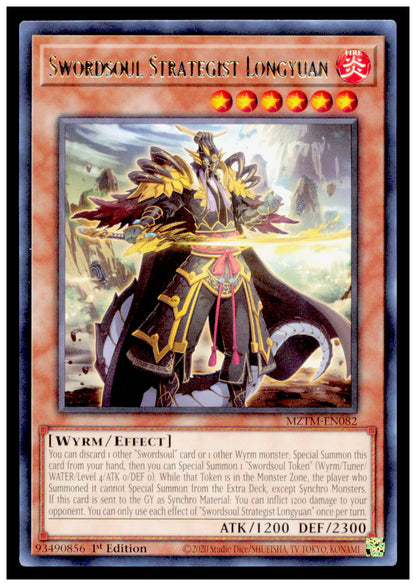 Maze of the Master Swordsoul Strategist Longyuan Card Rare #MZTM-EN082 Yu Gi OH