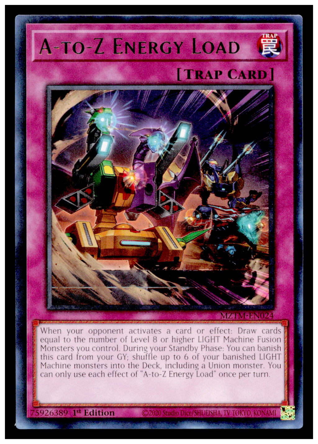 Maze of the Master A-to-Z Energy Load Card Rare #MZTM-EN024 Yu Gi OH
