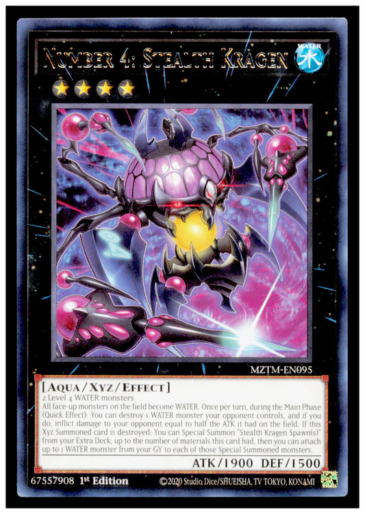 Maze of the Master Number 4: Stealth Kragen Card Rare #MZTM-EN095 Yu Gi OH