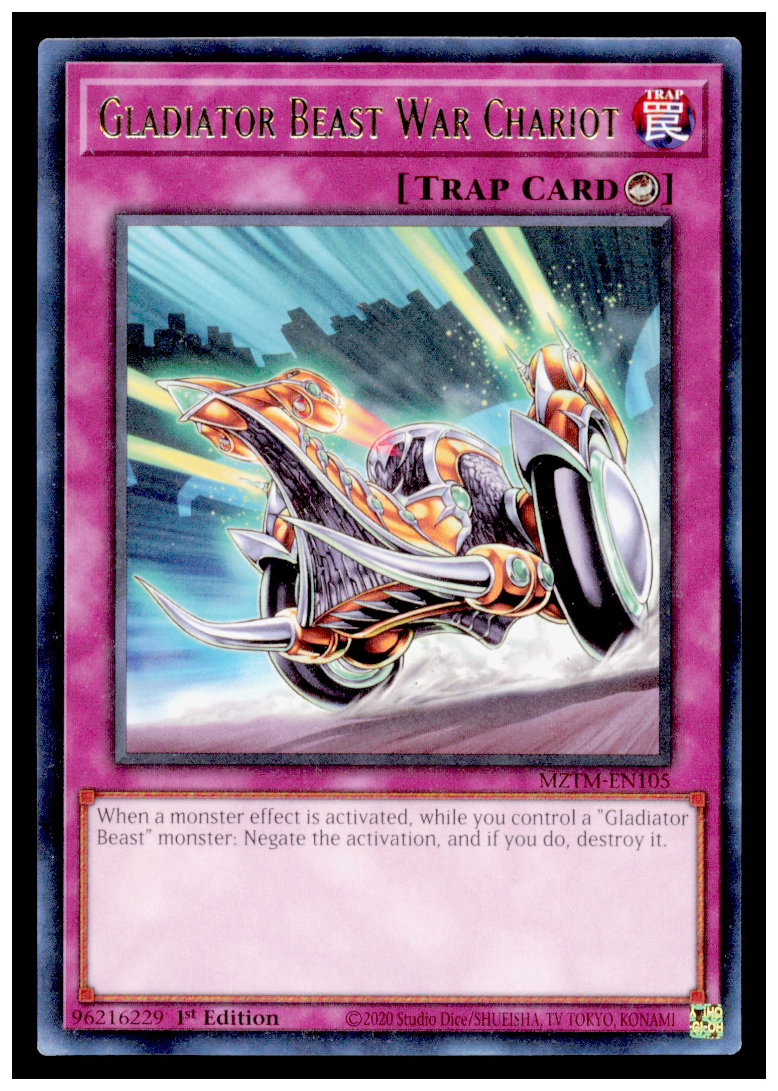 Maze of the Master Gladiator Beast War Chariot Card Rare #MZTM-EN105