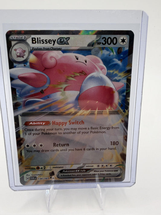Blissey ex 134/167 Twilight Masquerade Double Rare Holo Pokémon TCG Card