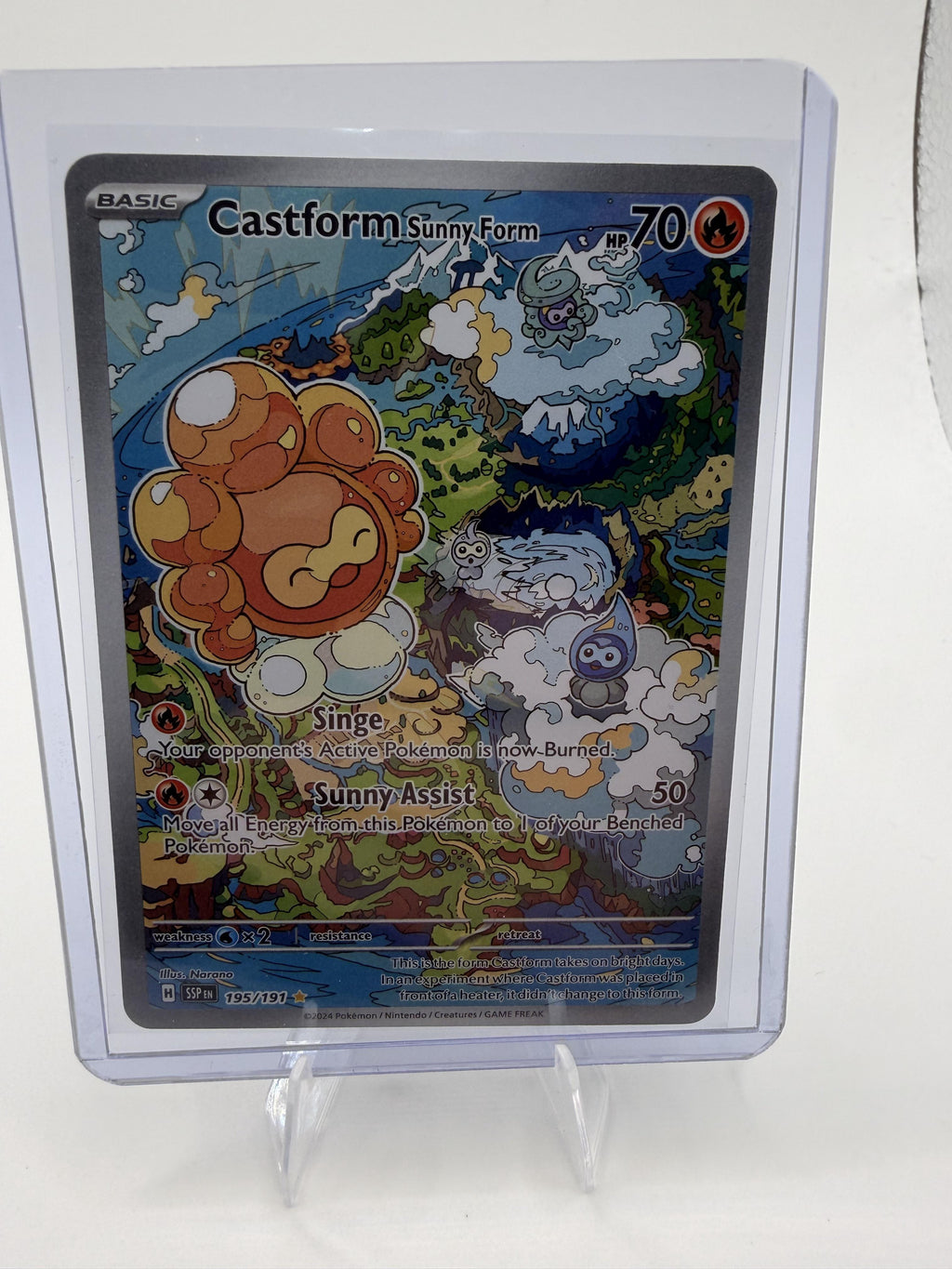 Pokemon  Surging Sparks #195/191 Castform Sunny Form