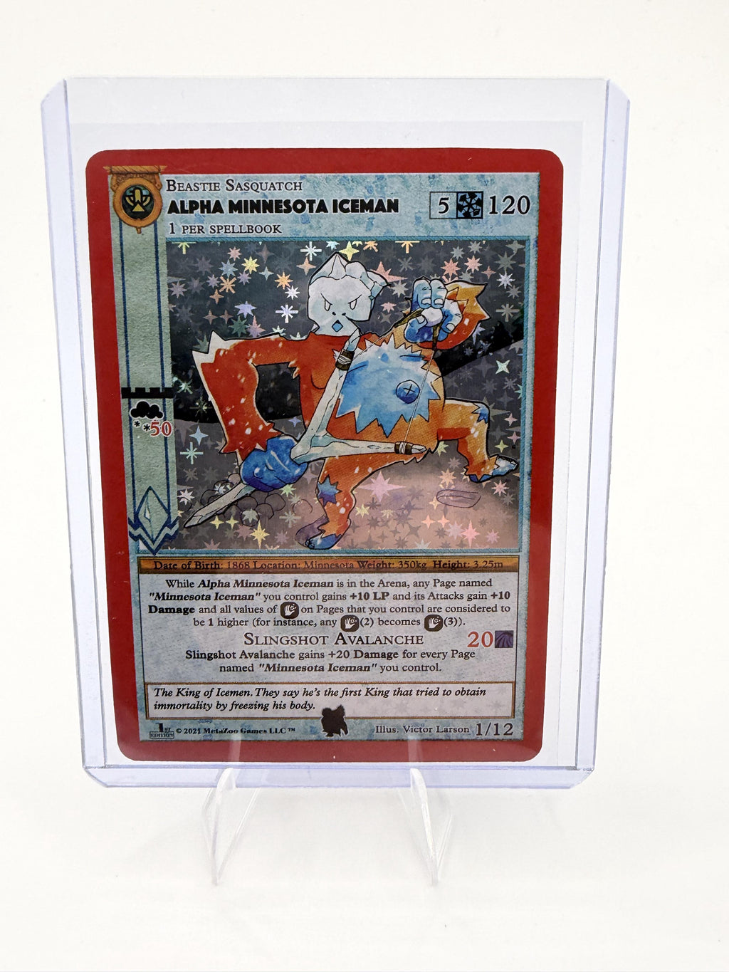 Alpha Minnesota Iceman 1/12 MetaZoo Cryptid Nation 1st Edition Holo Card