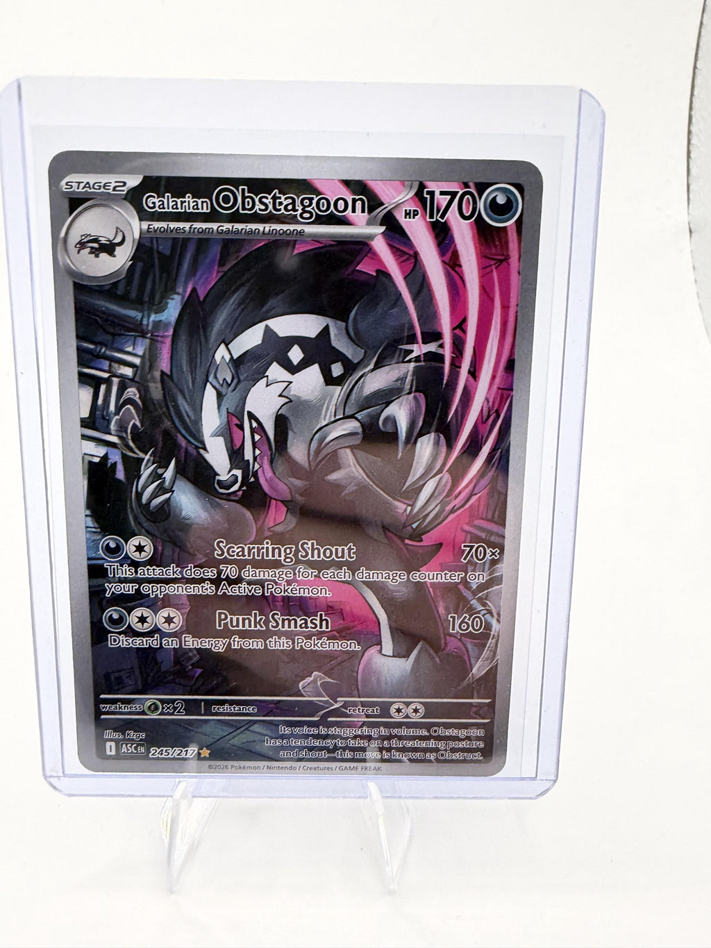 Pokemon Ascended Heroes #245/217 Galarian Obstagoon