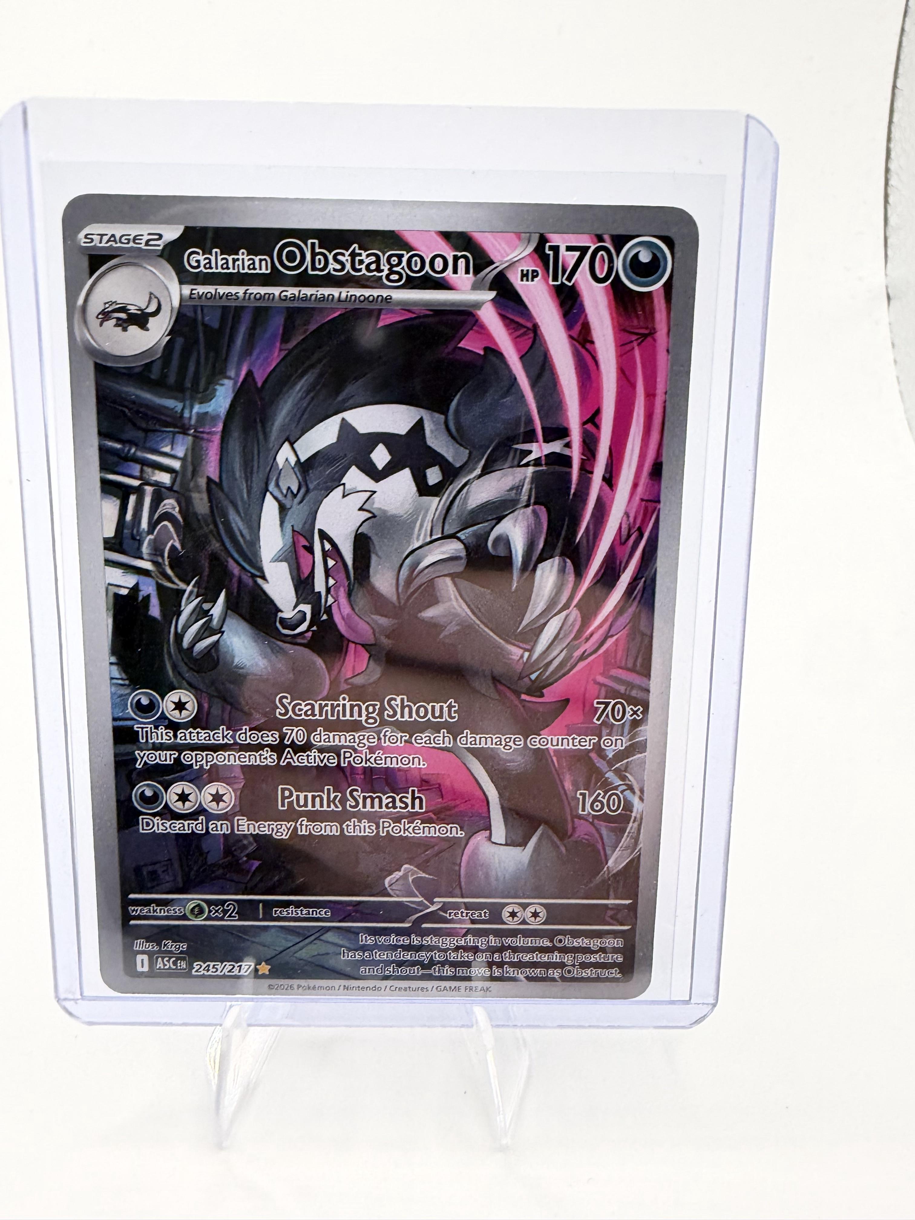 Pokemon Ascended Heroes #245/217 Galarian Obstagoon