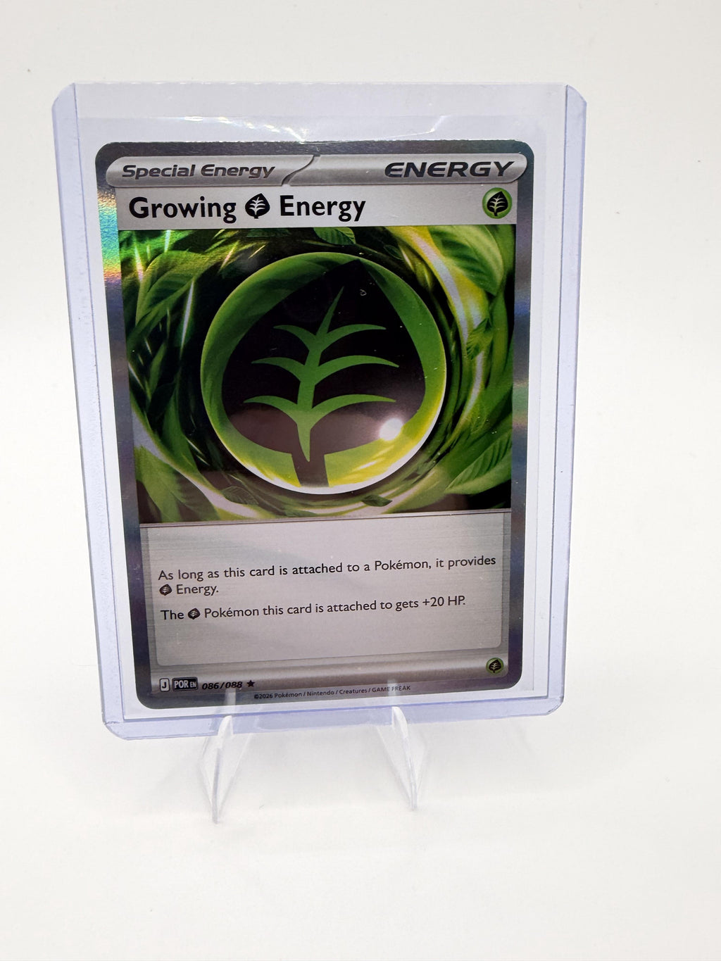 Pokemon  Perfect Order #086/088 Growing Grass Energy Holo