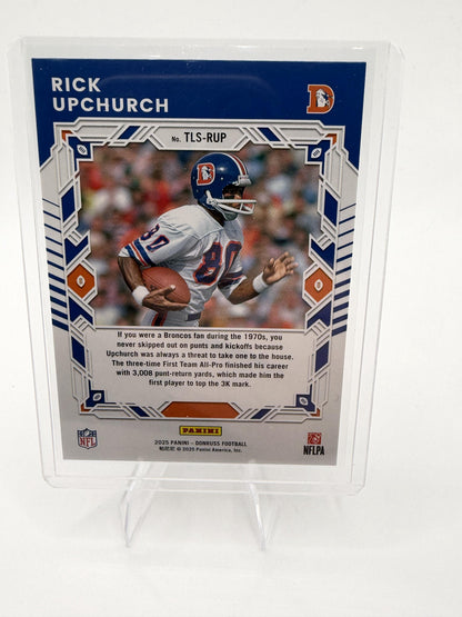 2025 Donruss Rick Upchurch Card The Legend Series Denver Broncos #TLS-RUP