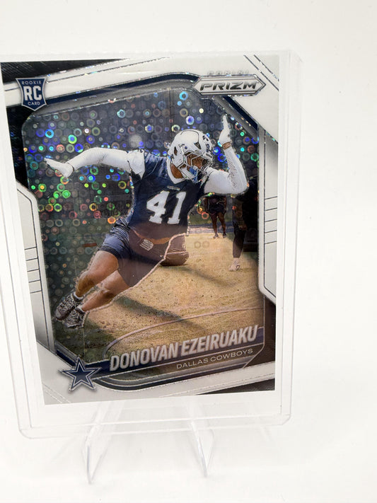 2025 Panini Prizm Donovan Ezeiruaku Card White Disco Dallas Cowboys #314