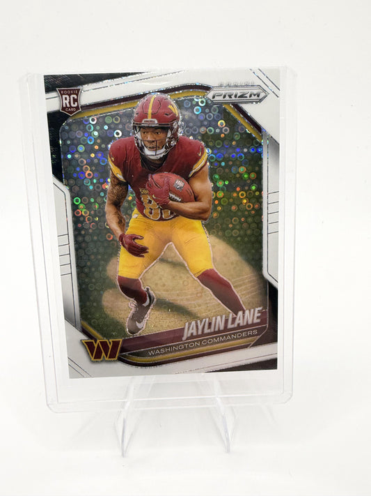 2025 Panini Prizm Jaylin Lane Card White Disco Washington Commanders #356