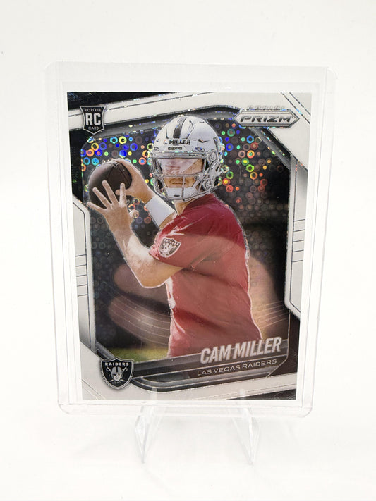 2025 Panini Prizm Cam Miller Card White Disco Las Vegas Raiders #362
