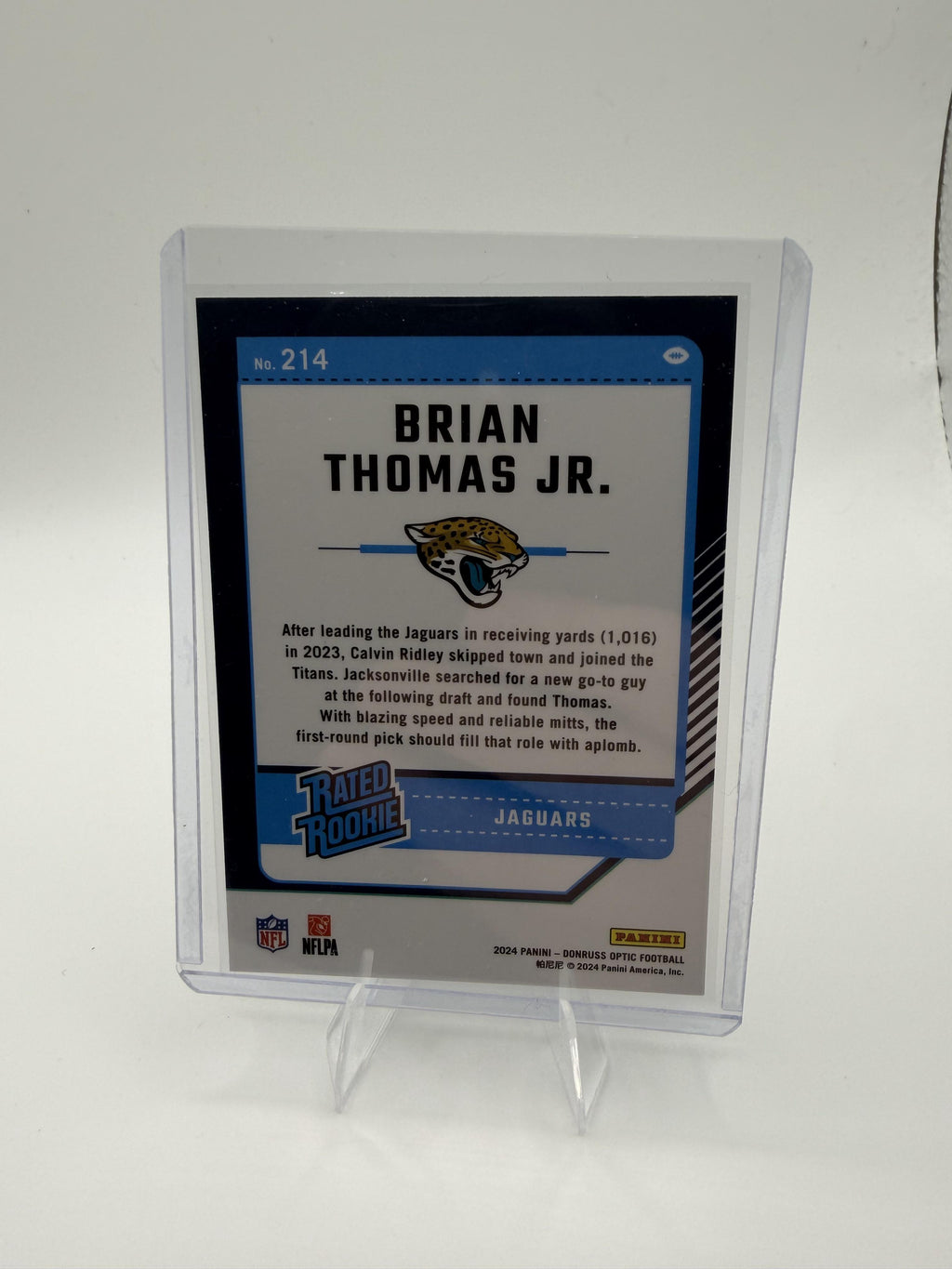 2024 Donruss Optic Brian Thomas Jr. Card RC Jacksonville Jaguars #214