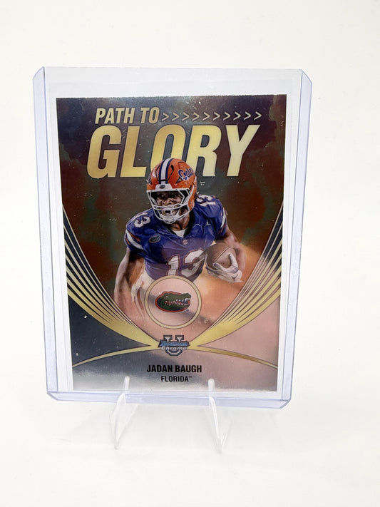 2025 Bowman University Chrome Jadan Baugh Card Path to Glory Florida Gators