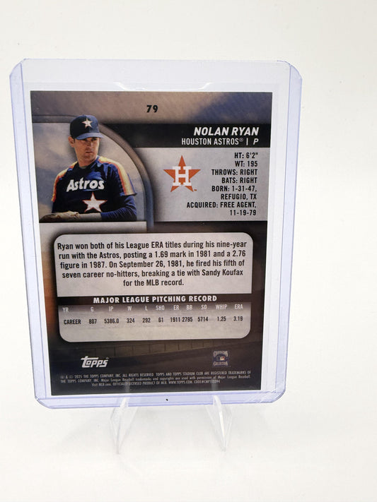 2025 Stadium Club Nolan Ryan Card Houston Astros #79
