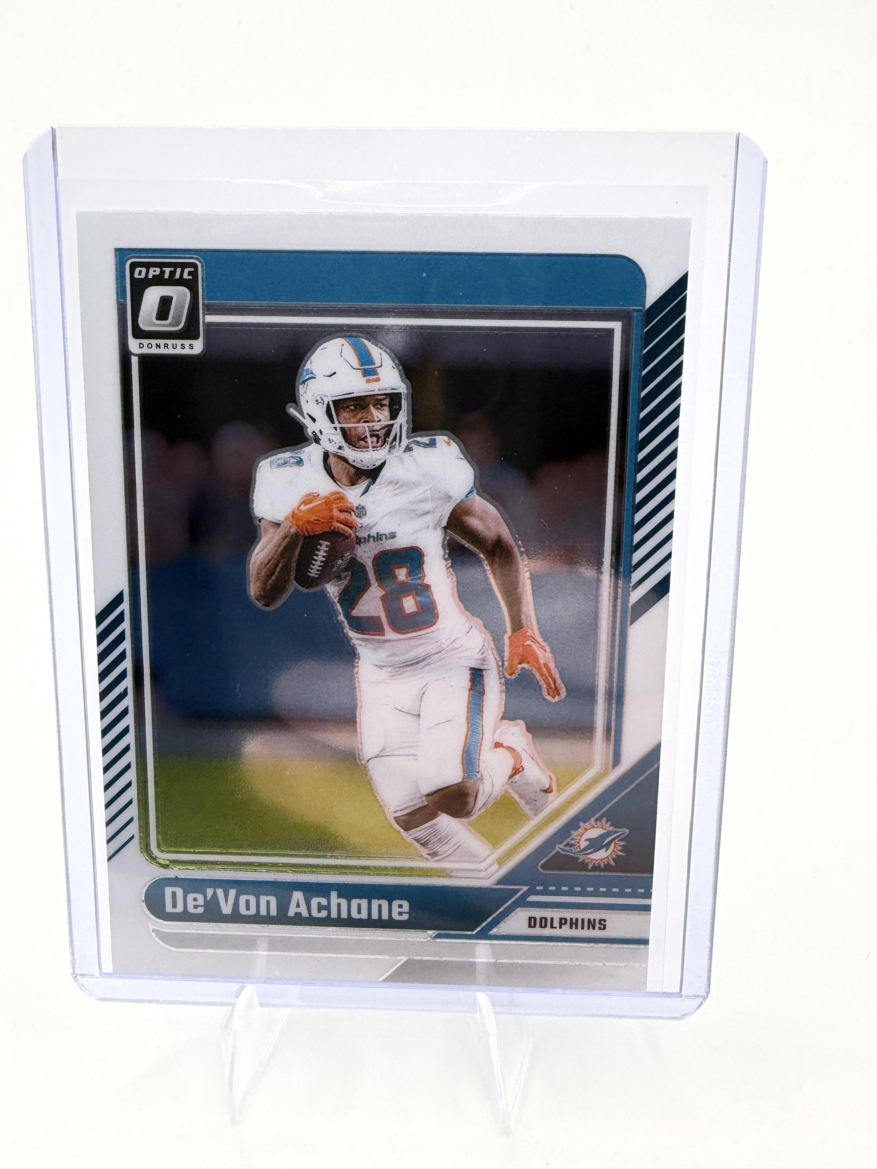 2024 Donruss Optic De'Von Achane Card Miami Dolphins #122