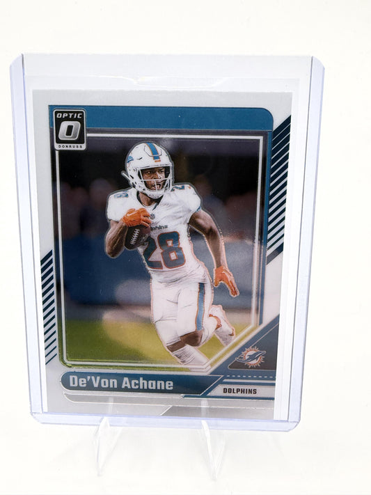 2024 Donruss Optic De'Von Achane Card Miami Dolphins #122