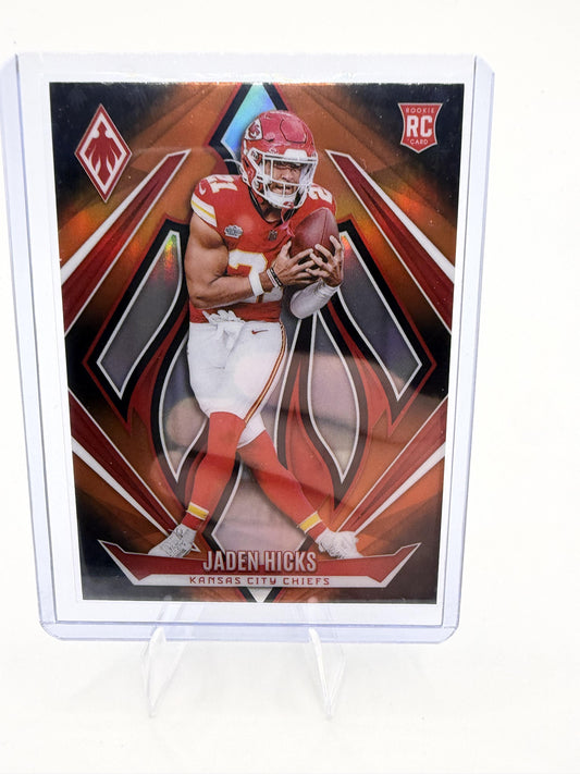 2024 Panini Phoenix Jaden Hicks #187 Orange Red Chiefs Rookie RC