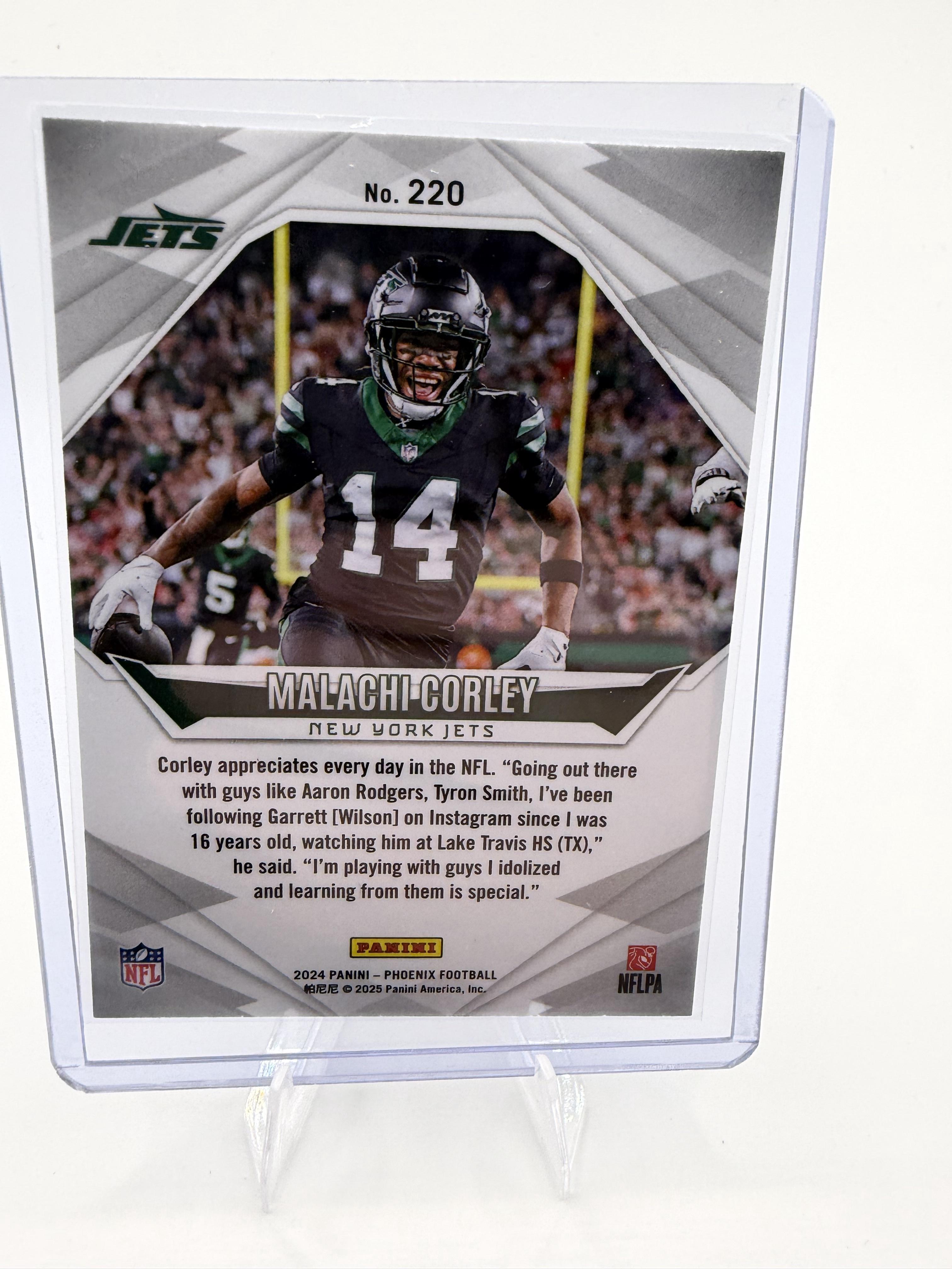 2024 Panini Phoenix - Lazer Malachi Corley Card RC New York Jets #220