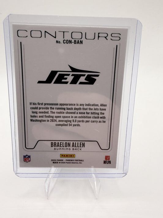 2024 Panini Phoenix Braelon Allen Card Contours New York Jets #CON-BAN