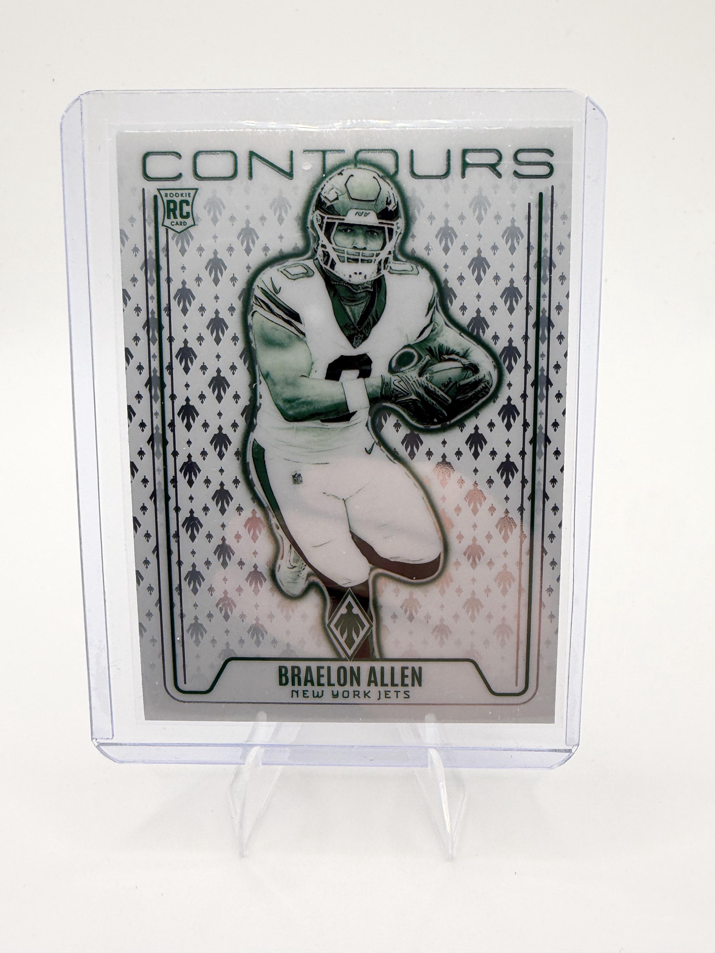 2024 Panini Phoenix Braelon Allen Card Contours New York Jets #CON-BAN