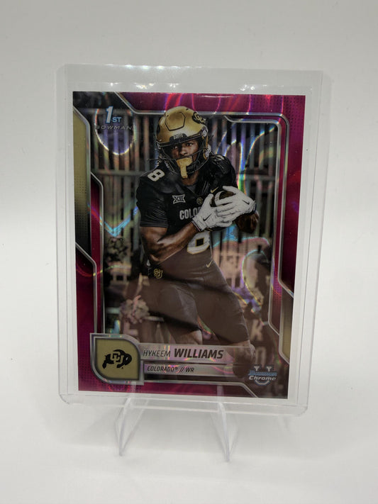 2025 Bowman University Chrome Hykeem Williams #139 Pink Lava Refractor