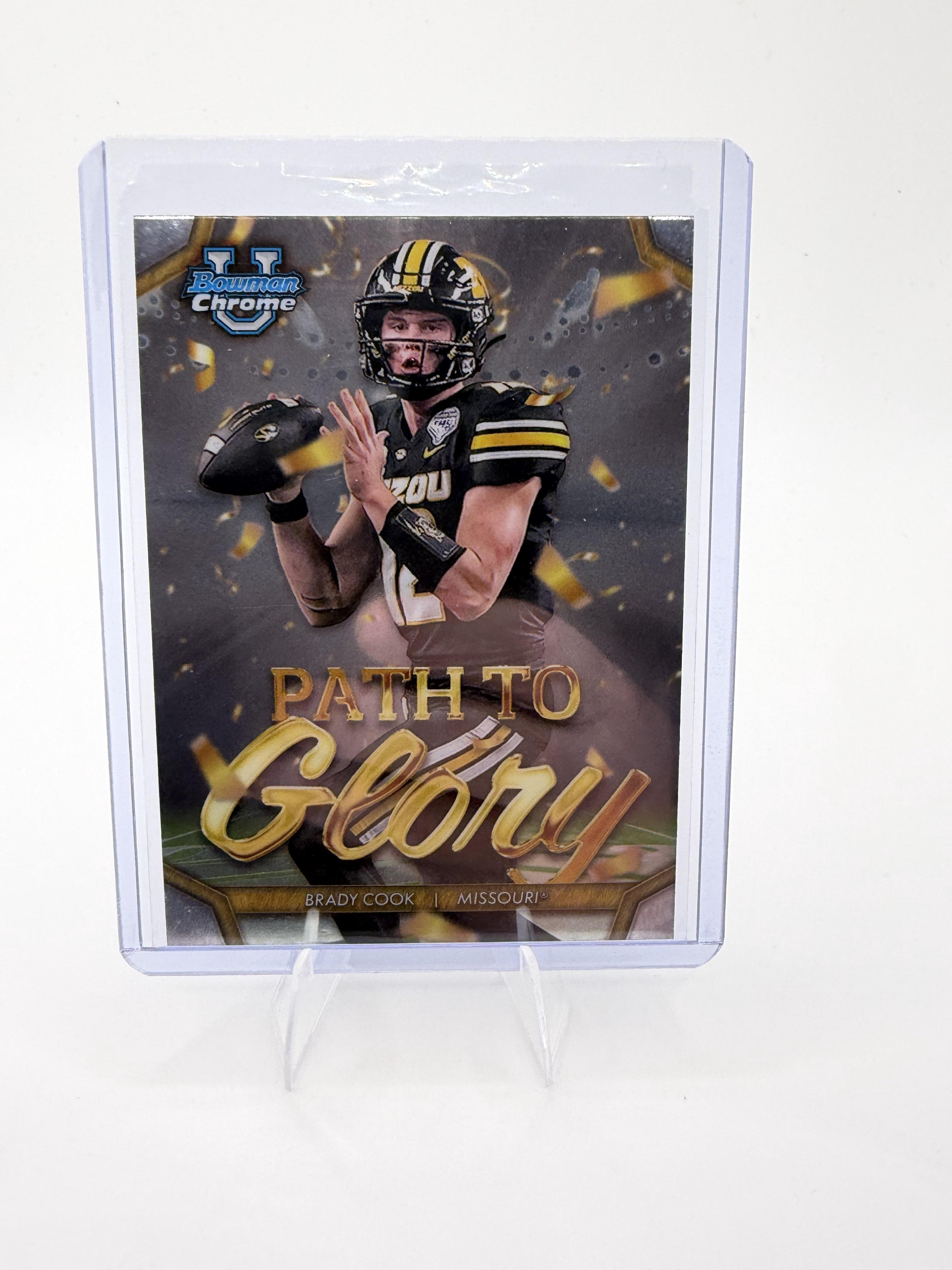 2024 Bowman University Chrome Brady Cook Card Path To Glory  Tigers #PG-5
