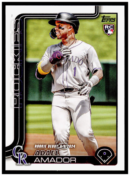 2025 Topps Chrome Update Adael Amador Card RC Rockies