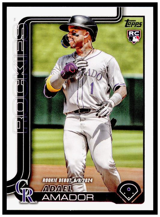 2025 Topps Chrome Update Adael Amador Card RC Rockies
