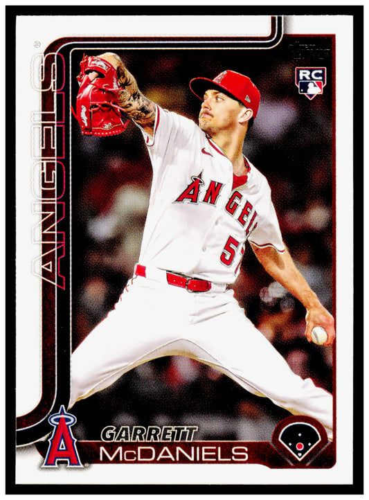 2025 Topps Update Garrett McDaniels Card RC Angels #US17